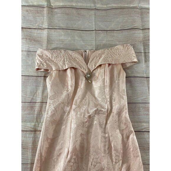 Vintage Cache Petites By Bari Protas Women's Embellished Cocktail Dress - 8 - Picture 2 of 14